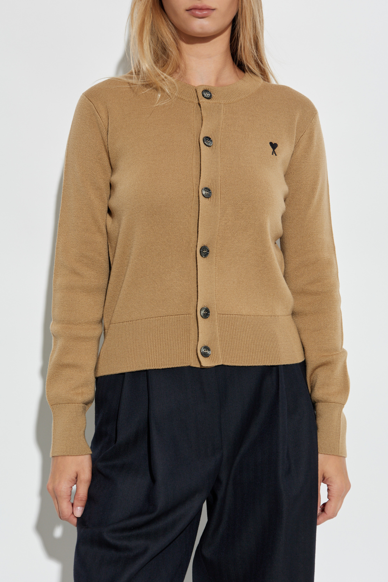 【送料&関税込】Ami Alexandre Mattiussi Beige Wool Coat Beige Double-Breasted Coat by AMI Paris on Sale